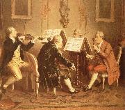 hans werer henze A string quartet of the 18th century oil painting reproduction